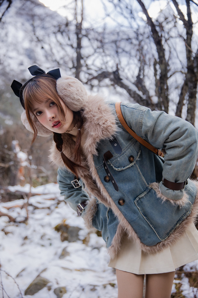 Denim Fur Jacket - Soft, thin lining with cozy insulation.
