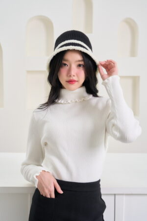 Knit Bucket Hat - Black