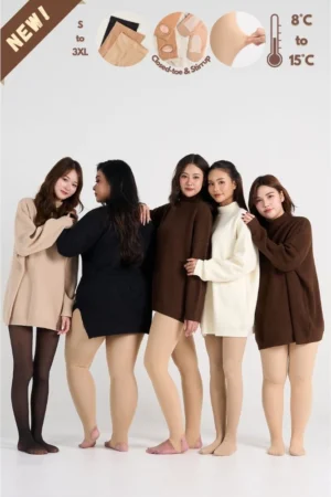 Slim Warm – Non-fleece thermal stockings, suitable for 8–15°C.