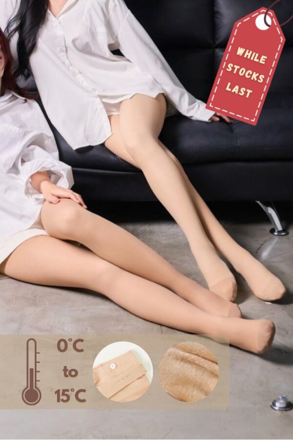 Skinny Warm – Sheer thermal stockings with light fleece lining, suitable for 0–15°C.