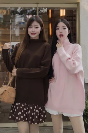 Oversize Glow Knit – Wear as a mini dress or an oversized top for a relaxed look.