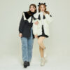 Fur Doll Collar Coat - A windproof coat with a plush doll collar.