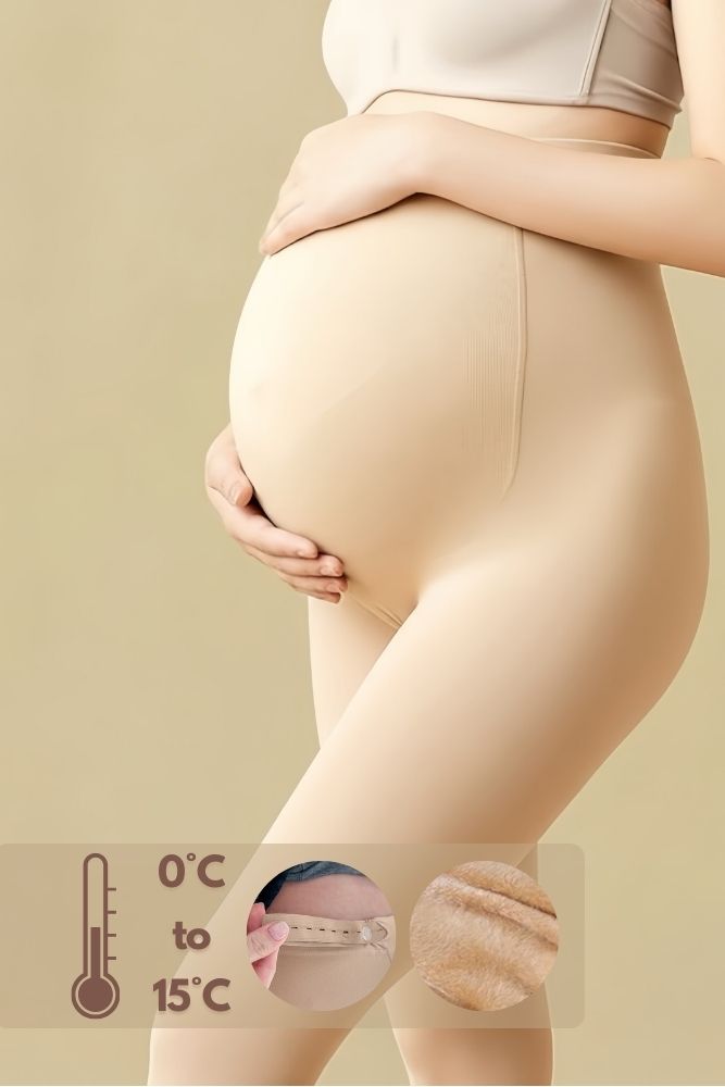 Maternity Thermal Stockings – Fleece-Lined for Pregnant Women (0–15°C)