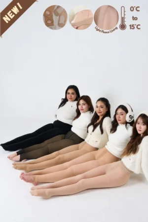 NEW!! Skinny Warm – Sheer thermal stockings with light fleece lining, suitable for 0–15°C.