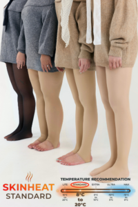 SKINHEAT STANDARD – Non-fleece thermal stockings, suitable for 8 to15°C.
