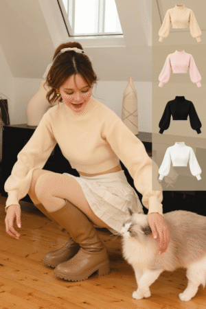 Luca Crop Top Sweater - Ultra-soft knit that feels smooth and cozy.