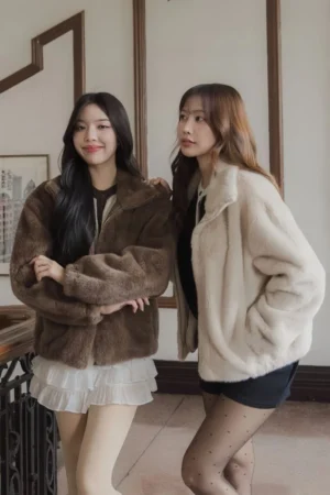 Luna Soft Fur Jacket - Ultra-soft faux fur with a velvety smooth feel.