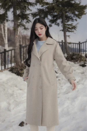 Tori Gentle Long Coat - Premium wool-blend coat with a timeless design.