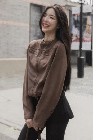 Moto Suede Short Jacket - Premium Suede Jacket