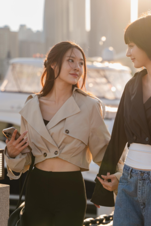 Zoriv Crop Trench Jacket - Classic Cropped Trench Jacket